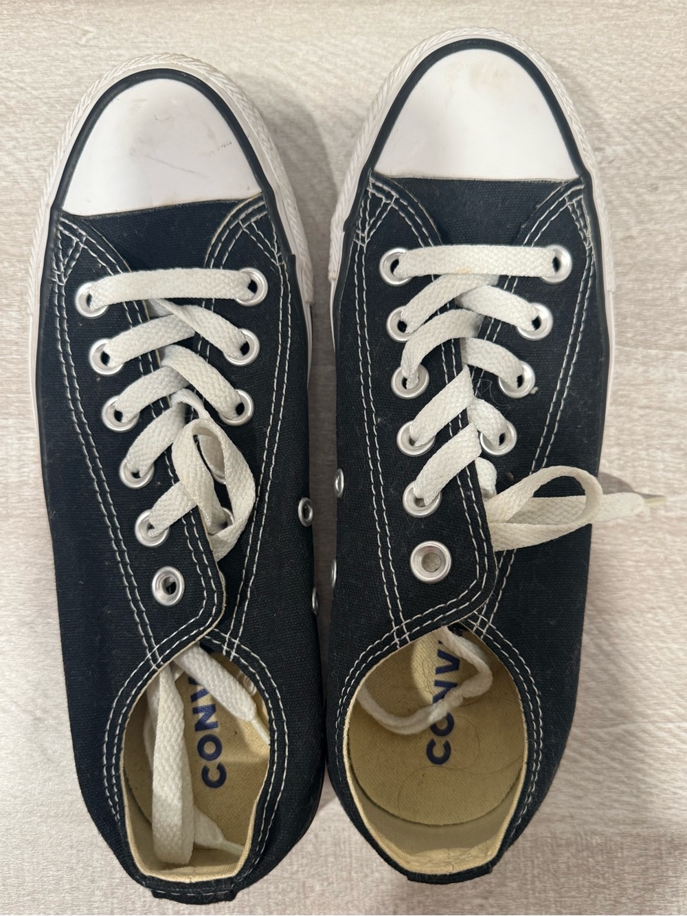 Converse Black Canvas Low Top Sneakers
